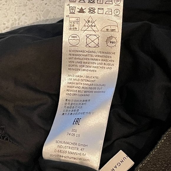 Dorothee Schumacher Black +Orange Wrap Mini Skirt-Cotton-Large - Picture 11 of 16